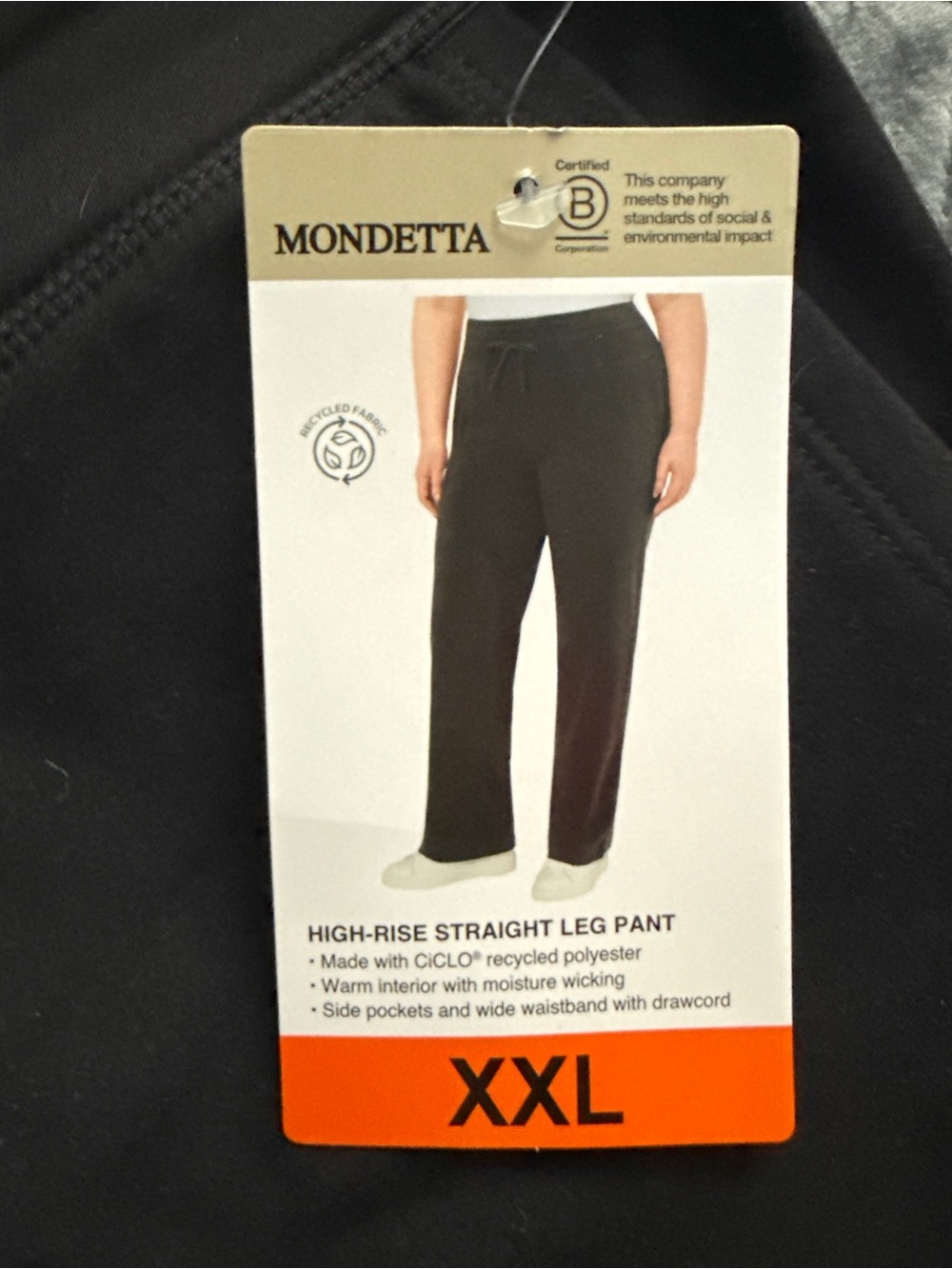 Mondetta Women’s High-Rise Straight Leg Pants - Black XXL NWT